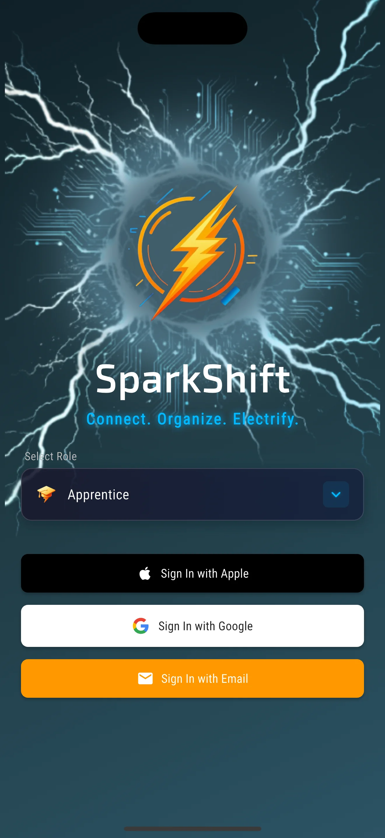 SparkShift - GPS-verified OJT hours tracking app for electricians